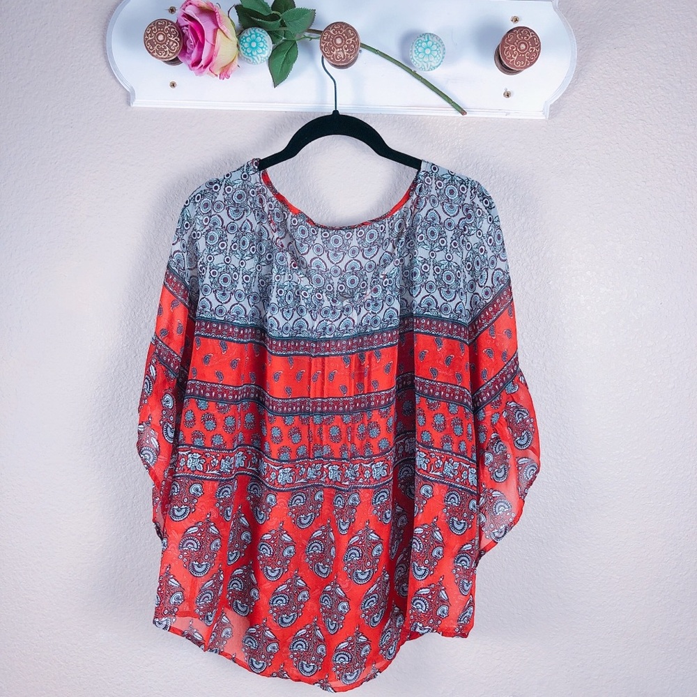 Sheer Boho Blouse 🧡